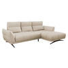 ECKSOFA Giovanni Z LCH, Seite: Rechts 2R-LC - Creme/Schwarz, Holz/Textil (298/195cm) - MIRJAN24