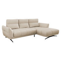 ECKSOFA Giovanni Z LCH, Seite: Rechts 2R-LC - Creme/Schwarz, Holz/Textil (298/195cm) - MIRJAN24