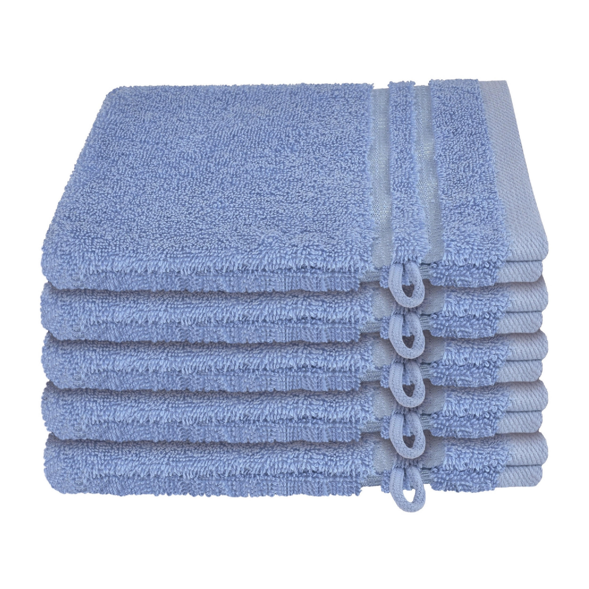 WASCHHANDSCHUHSET Milano - 5-teilig - 16 x 22 cm - Hellblau - Hellblau, Textil (16/22cm) - SCHIESSER