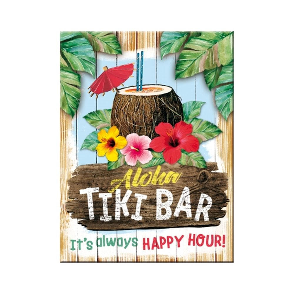 MAGNET 6/8 cm Open Bar Tiki Bar - Multicolor, Metall (6/8/0.1cm) - Nostalgic-Art
