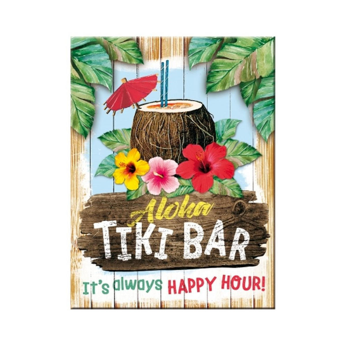 MAGNET 6/8 cm Open Bar Tiki Bar - Multicolor, Metall (6/8/0.1cm) - Nostalgic-Art