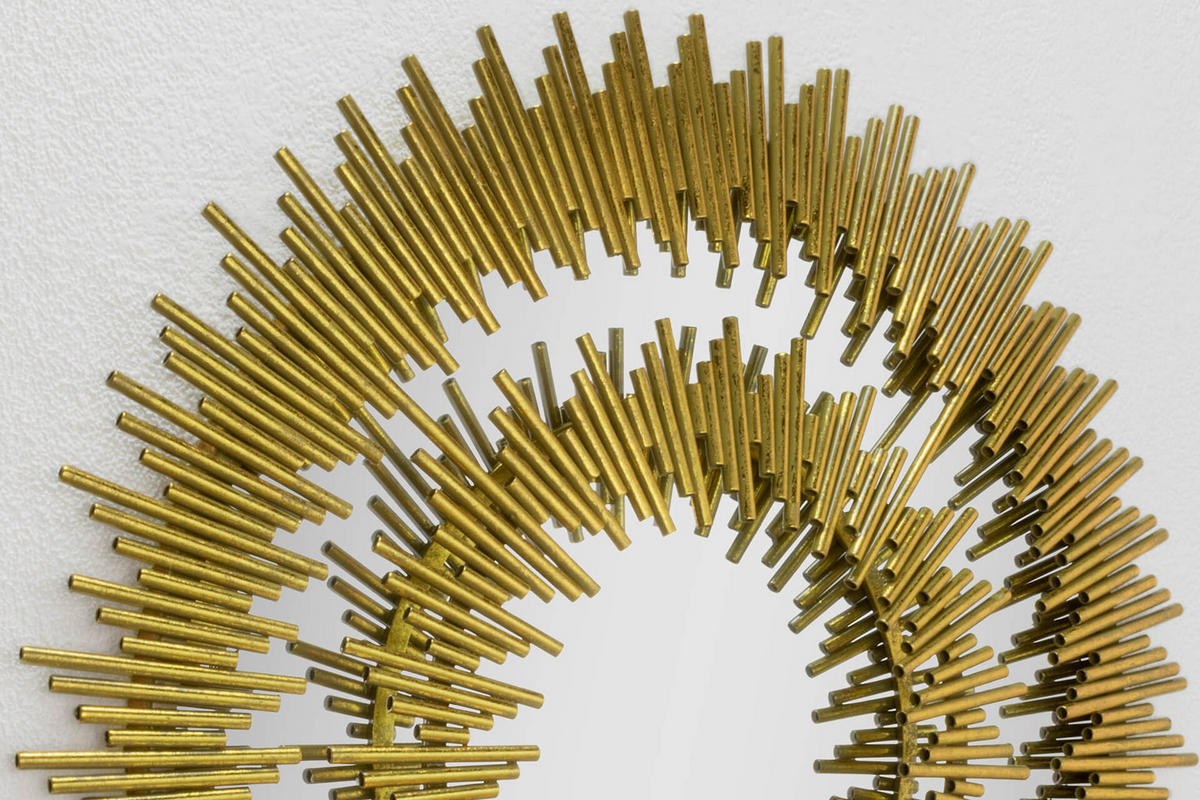 WANDSPIEGEL Gold 72/72 cm - Goldfarben, Metall (10.95/72/3cm) - KUNSTLOFT