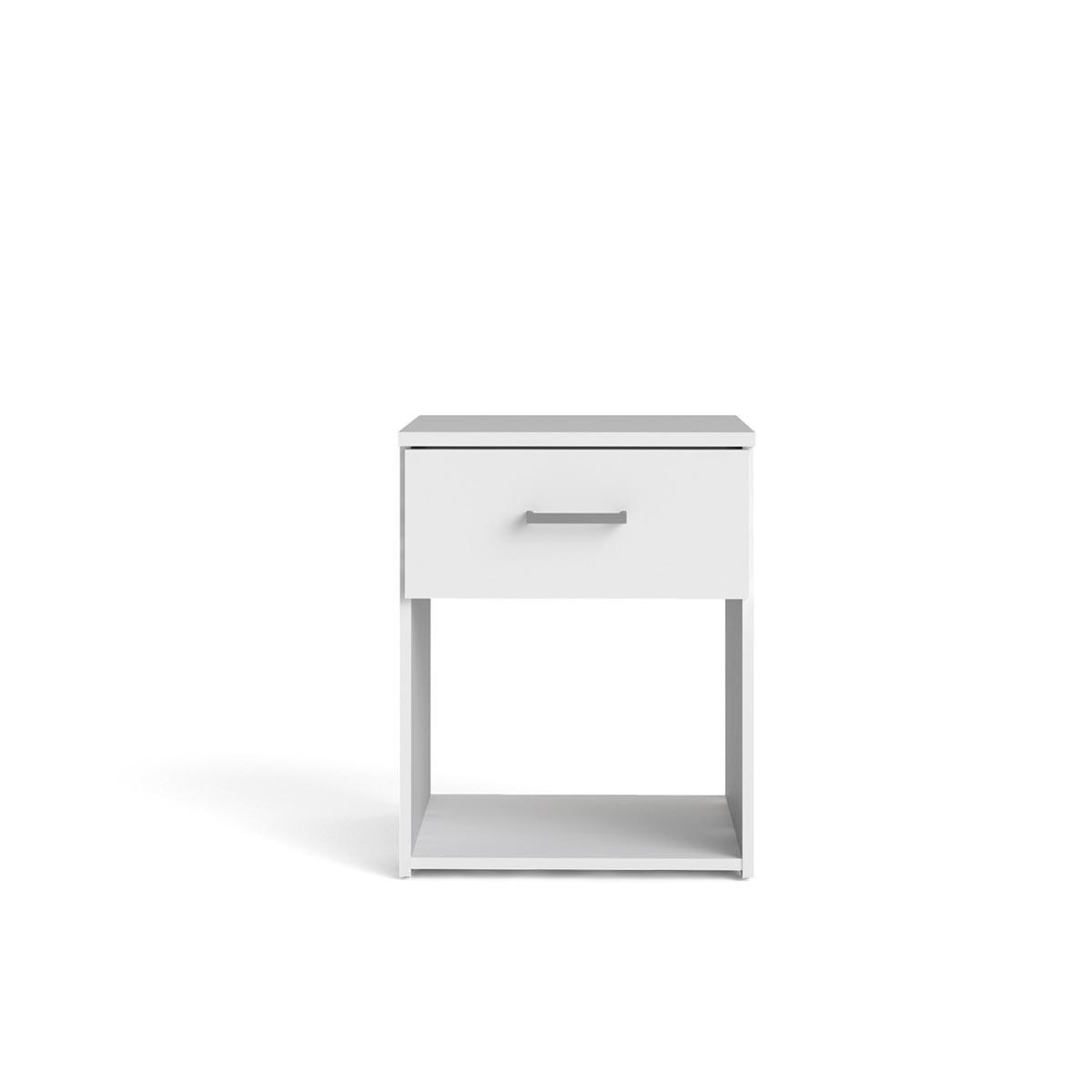 ebuy24 Nachtschrank Weiß 38x48x36 cm