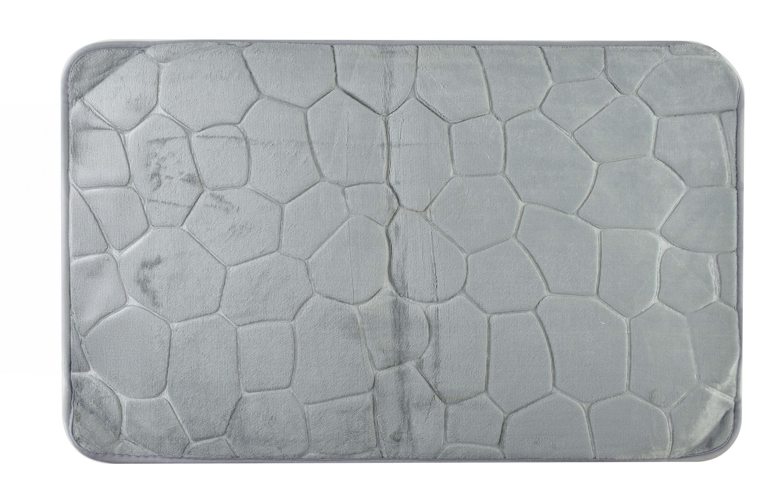 BADTEPPICH Zac Grau 80/50/2 cm Textilien - Grau, Textil (50/80cm) - Mondex