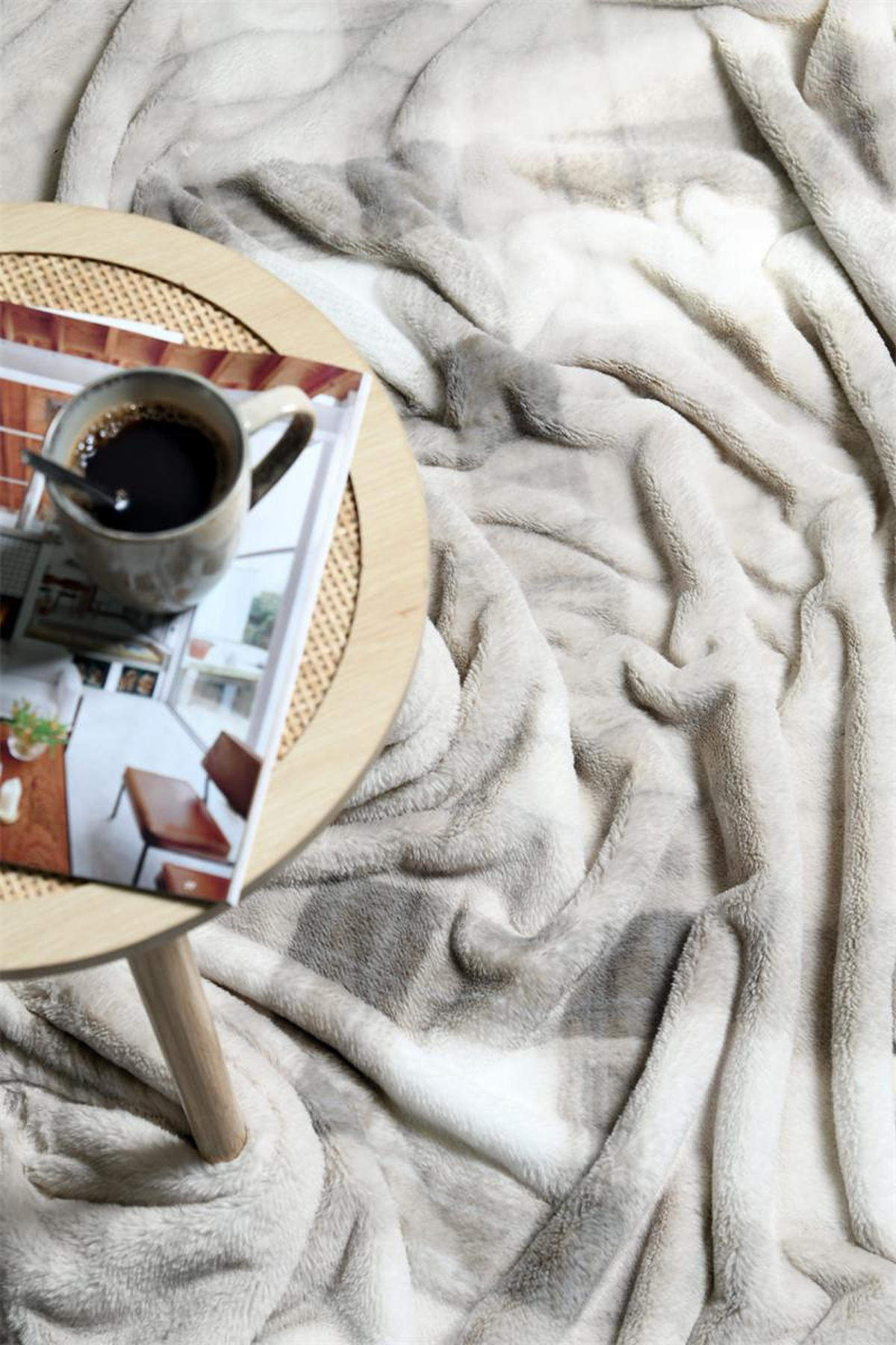 PLÜSCHDECKE Scotland 130/160 cm - Grau, Textil (160/130cm)