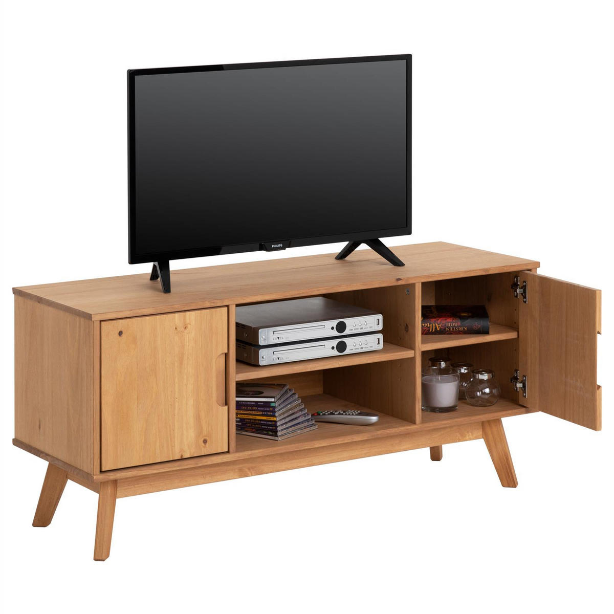 LOWBOARD TIVOLI - Braun, Holz (114/54/39cm) - IDIMEX