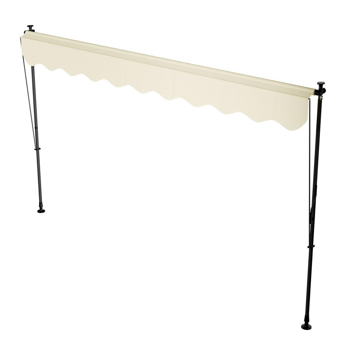 KLEMMMARKISE Kapstadt beige 350x120 cm - Beige, Textil (350/200/120cm) - Juskys