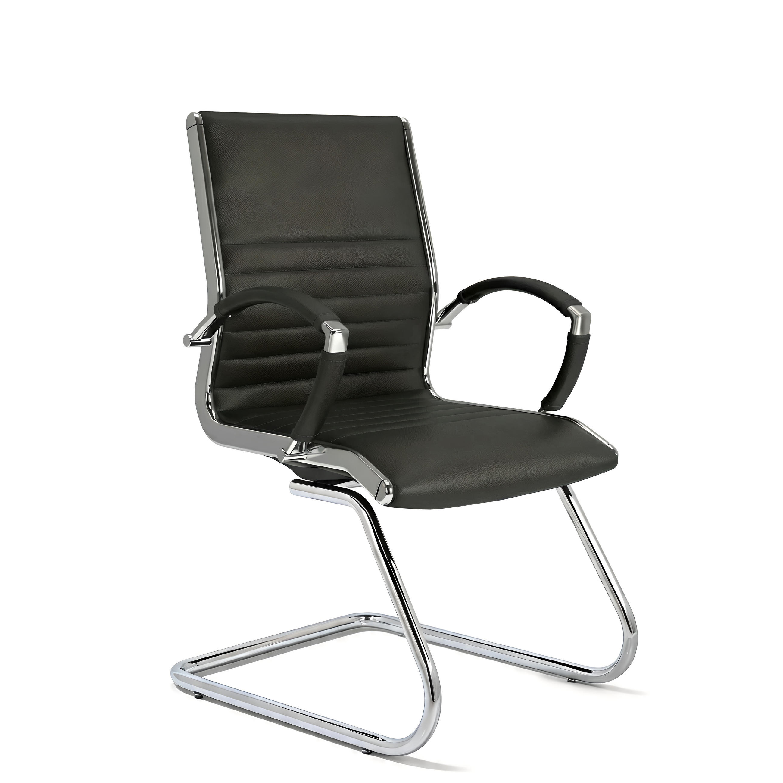 Versee Besucherstuhl Schwarz Hochglanz 60x95x60 cm