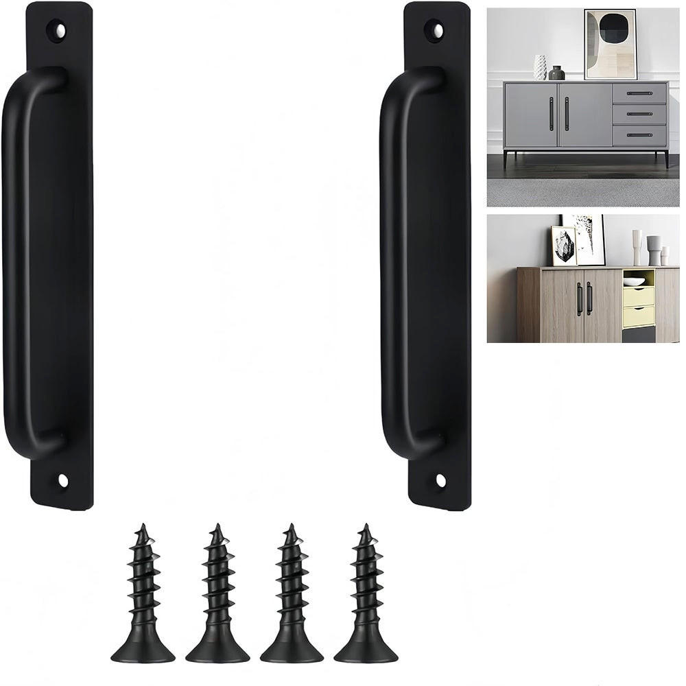 MÖBELGRIFF Schwarz 2er-Set 180 mm - Schwarz, Metall (2.5/5/18cm)