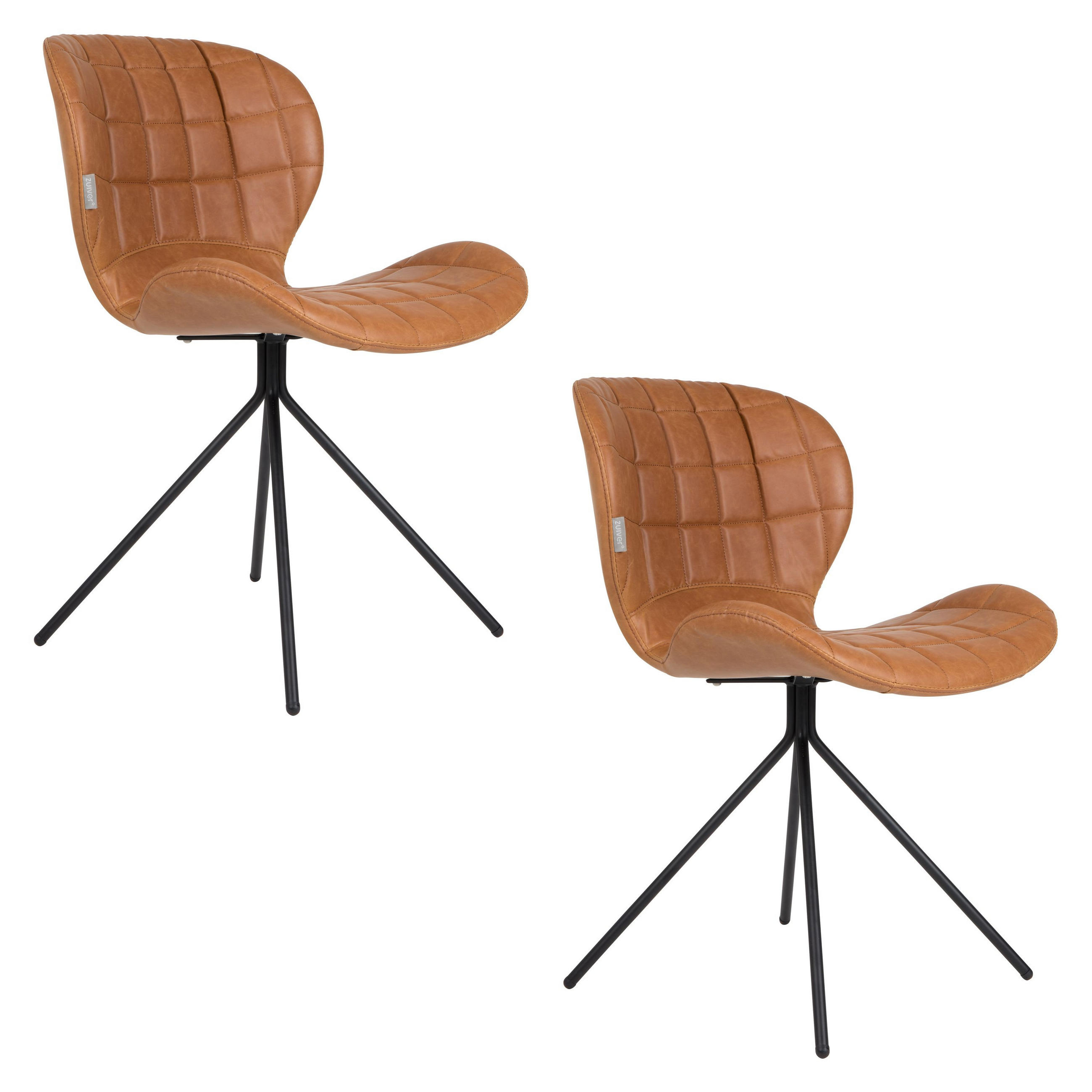 ESSZIMMERSTUHL OMG LL Braun - 2 er Set - Braun, Textil (51/79/59cm) - Zuiver