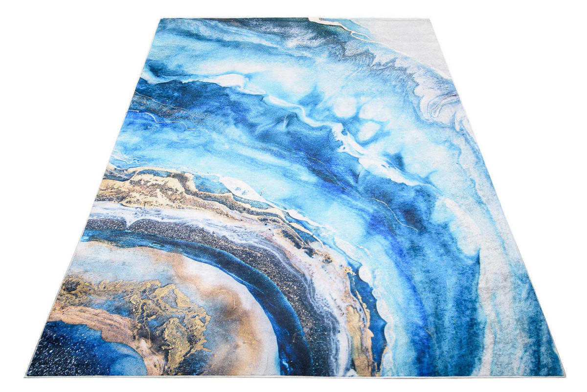 TEPPICH TOSCANA Blau 160/230 cm - Blau, Textil (160/230cm) - Tapiso