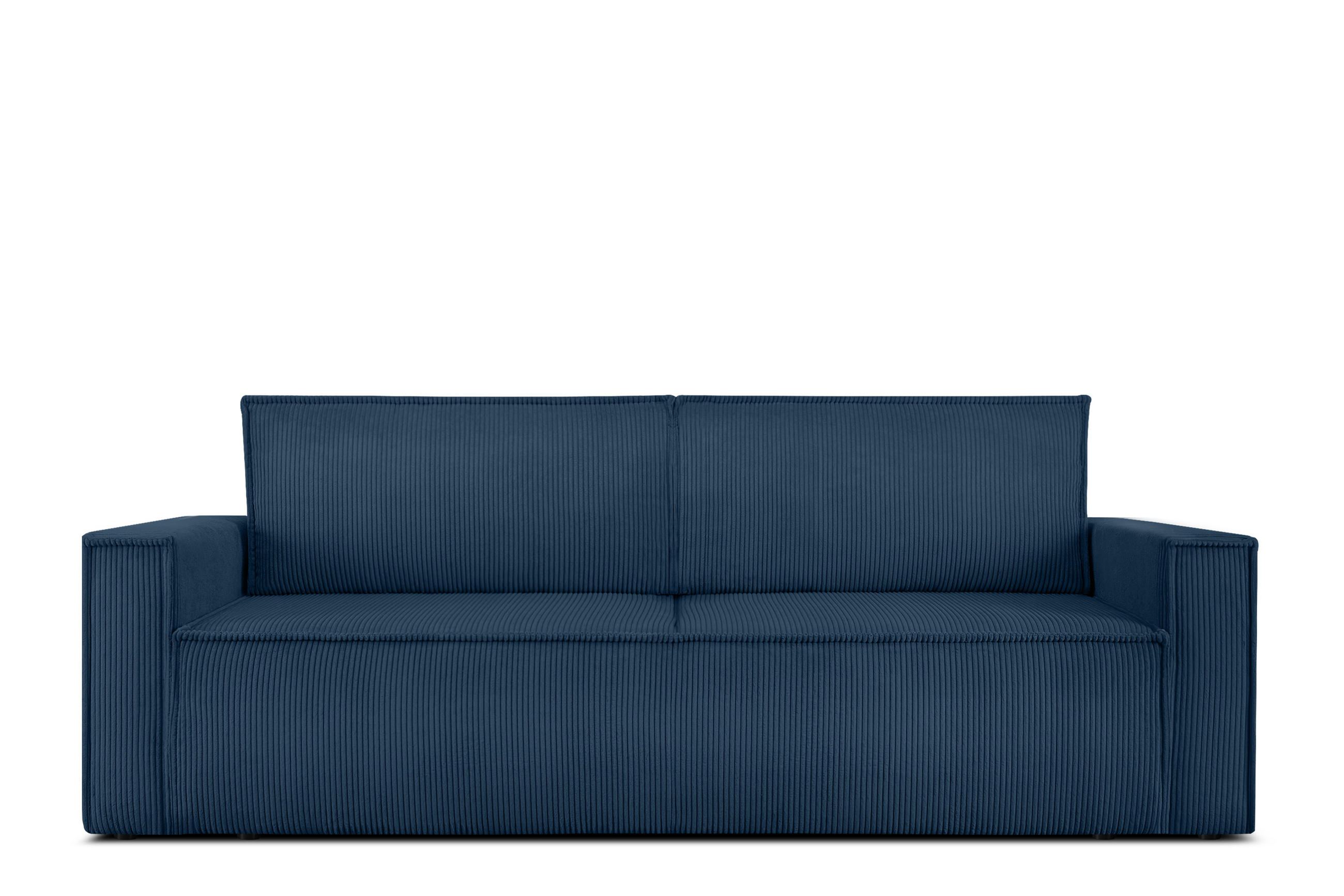 SCHLAFSOFA NAPI in Pet Friendly Cord-Stoff, marineblau - Blau/Schwarz, Textil (228/89/101cm) - KONSIMO®