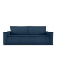SCHLAFSOFA NAPI in Pet Friendly Cord-Stoff, marineblau - Blau/Schwarz, Textil (228/89/101cm) - KONSIMO®