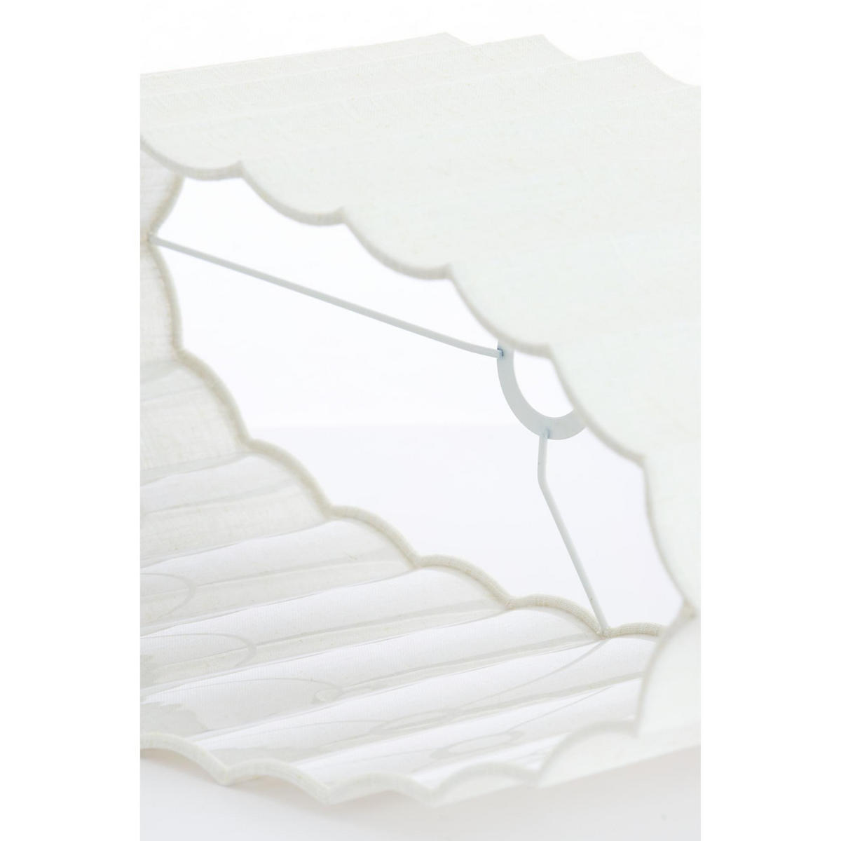 LAMPENSCHIRM Disli Weiß 58/24/27 cm - Weiß, Textil (58/24/27cm) - Light & Living