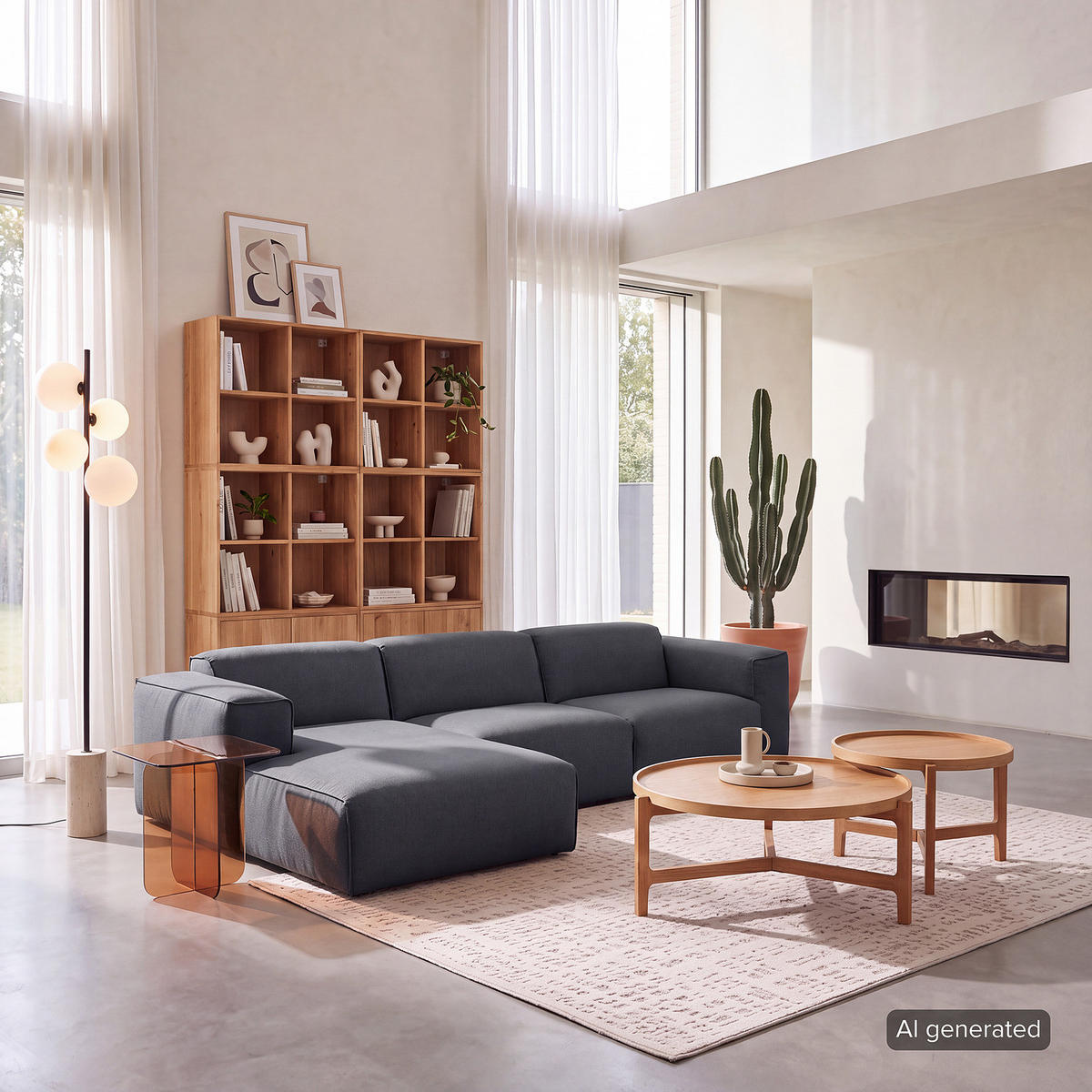 3-SITZER ECKSOFA mit Longchair - Schwarz/Grau, Kunststoff/Textil (284/173cm) - home24