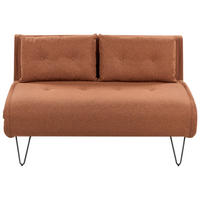 2-SITZER-SCHLAFSOFA orange/schwarz Vestfold - Schwarz/Orange, Textil (130/81/78cm) - Beliani