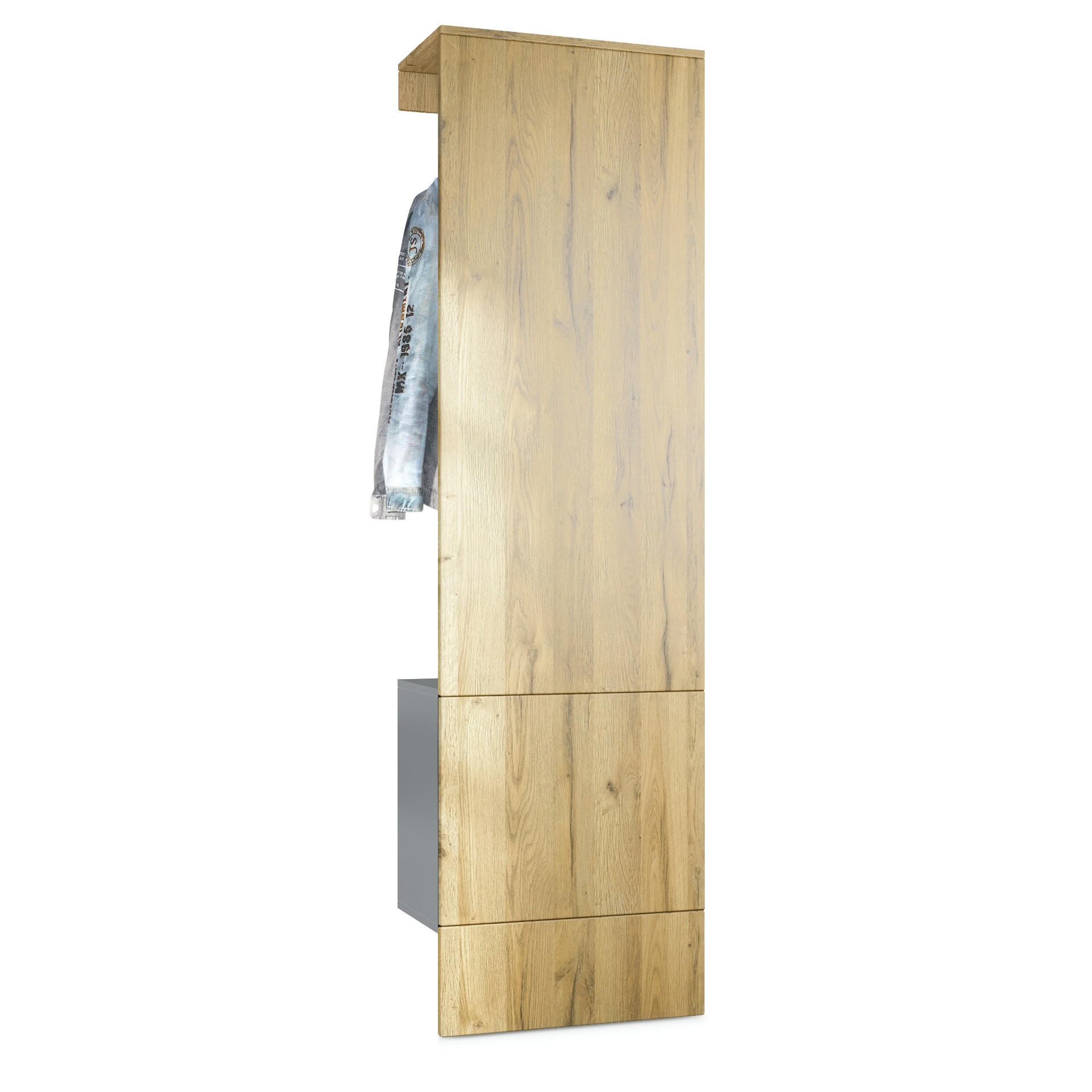 GARDEROBE Carlton Paneel in Eiche Nature - Eichefarben, Holzwerkstoff (52/193/35cm) - Vladon