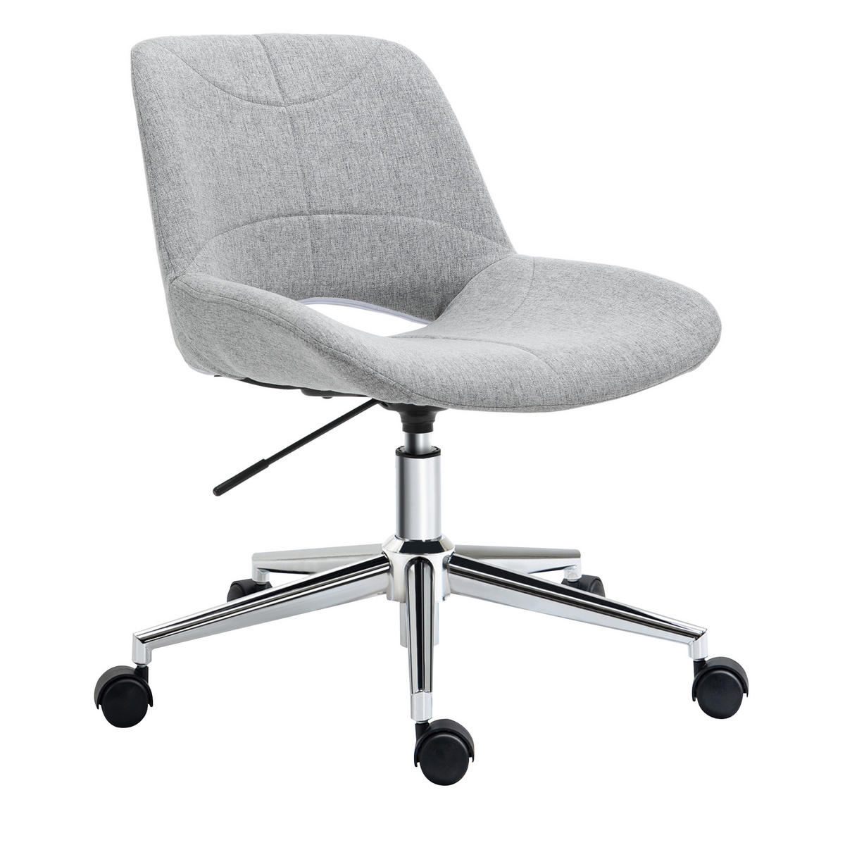 BÜROSTUHL DE-05128 Höhenverstellbar & 360° drehbar Hellgrau - Hellgrau, Metall (56.5/73/49cm) - ComfortXL