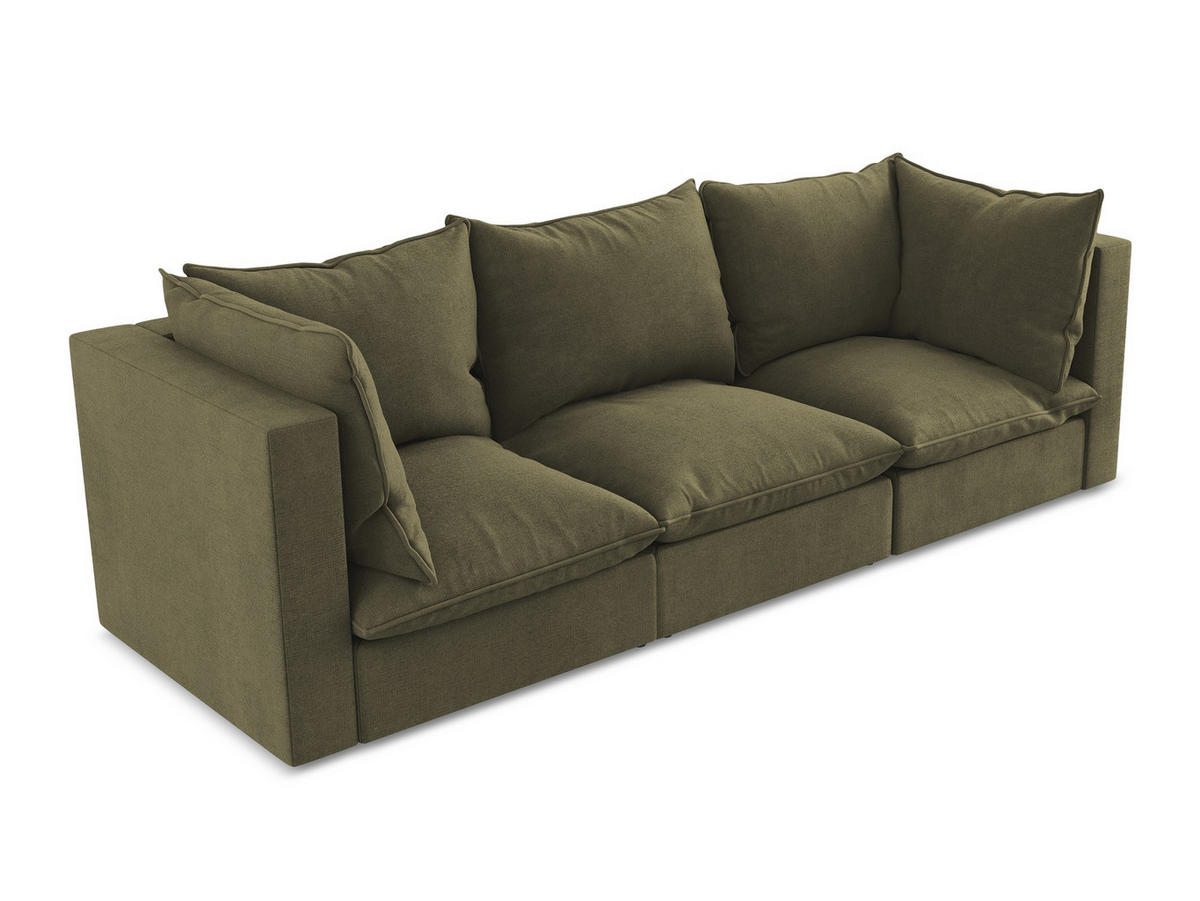 SOFAELEMENT Samt Stoff Schwarz - Schwarz, Holzwerkstoff/Kunststoff (90/77/90cm) - Makamii