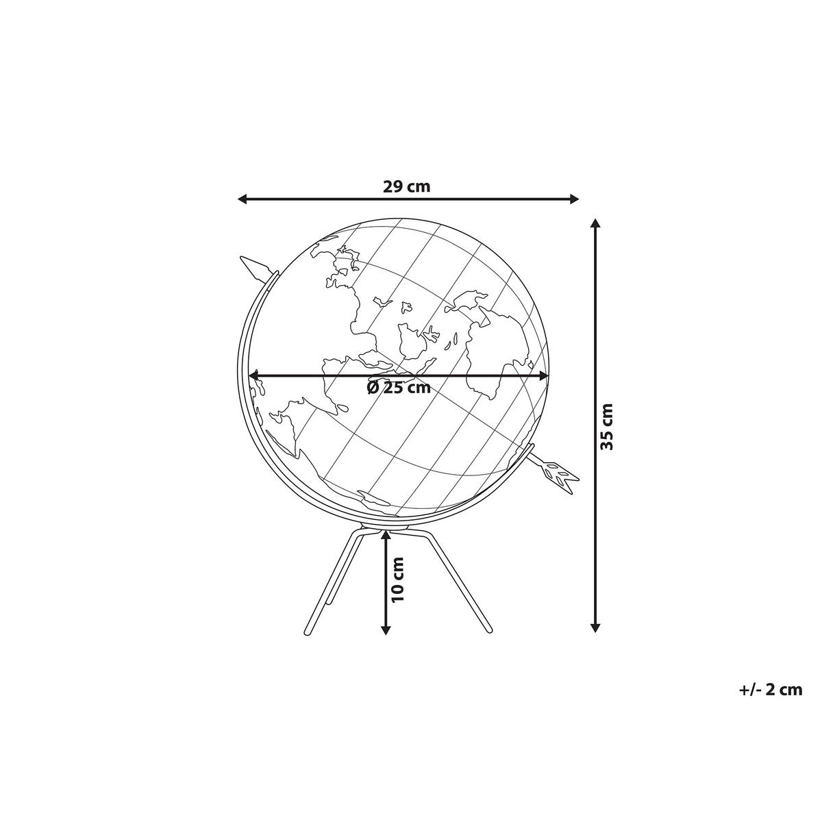 GLOBUS Braun Battuta - Braun, Holz (29/35/29cm) - Beliani