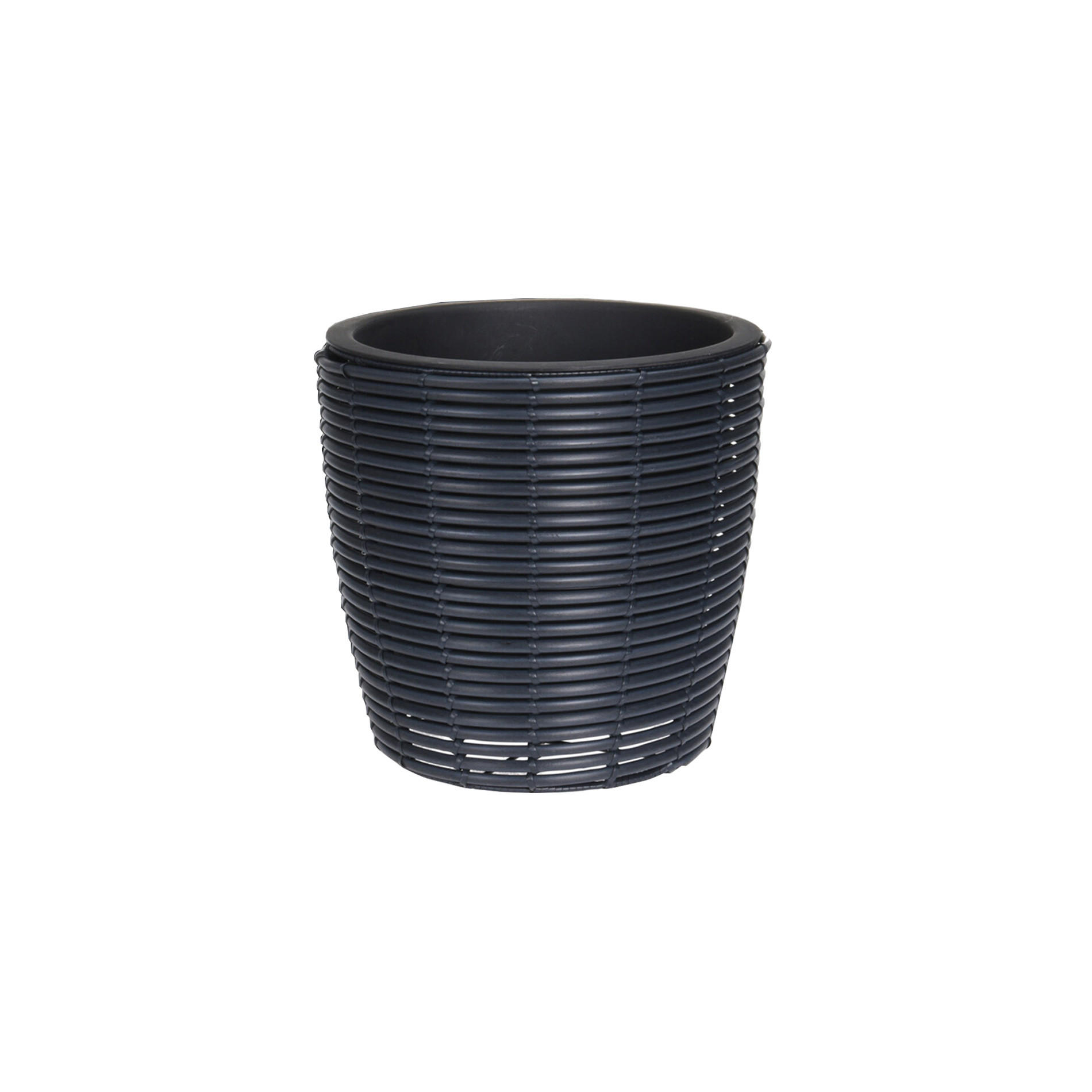 PFLANZGEFÄSS Schwarz 25/25/23 cm - Schwarz, Kunststoff (23cm) - Mobili Rebecca