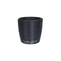 PFLANZGEFÄSS Schwarz 25/25/23 cm - Schwarz, Kunststoff (23cm) - Mobili Rebecca