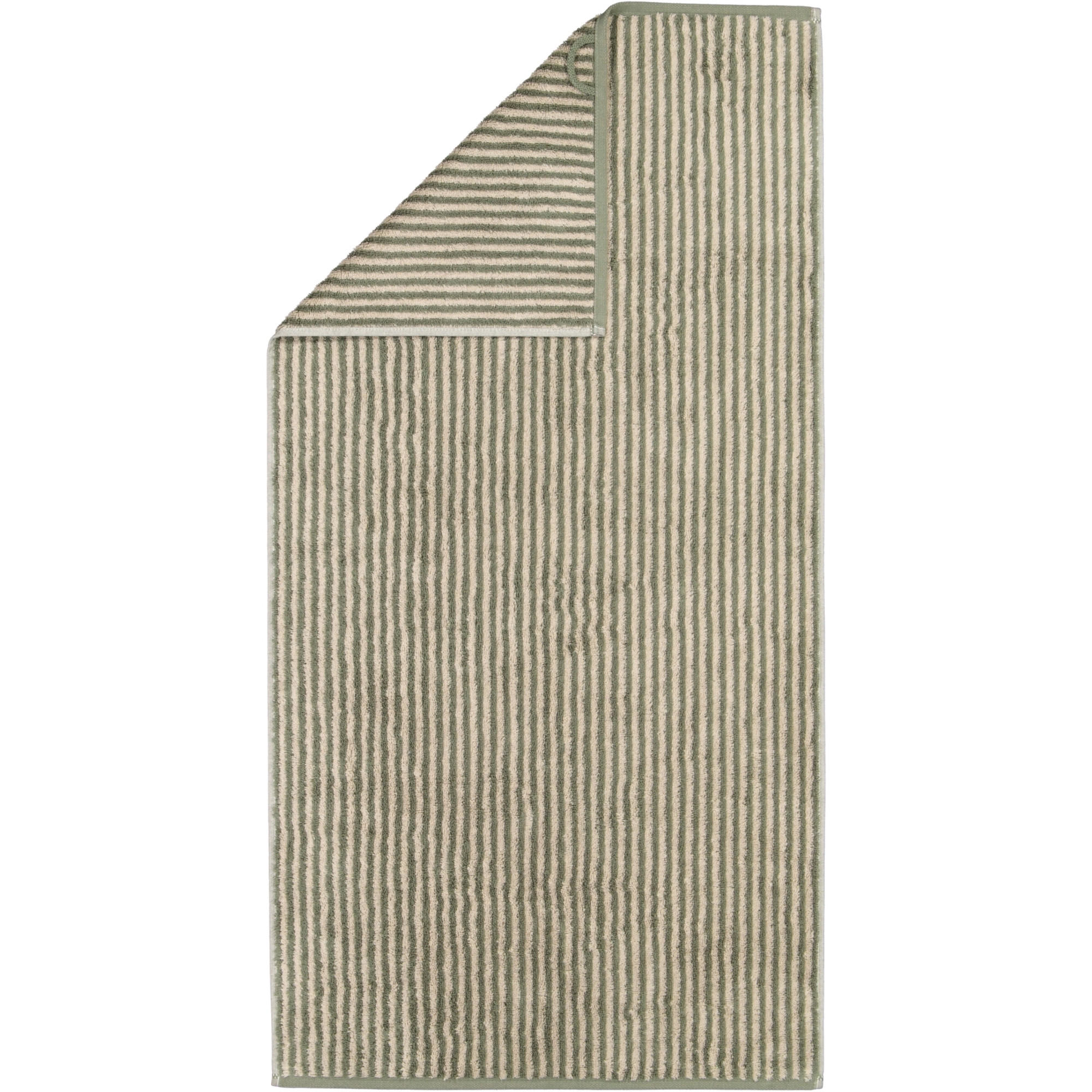 HANDTUCH TWO-TONE STRIPES 480 FIELD - 34 - Grün, Textil (50/100cm) - Cawoe