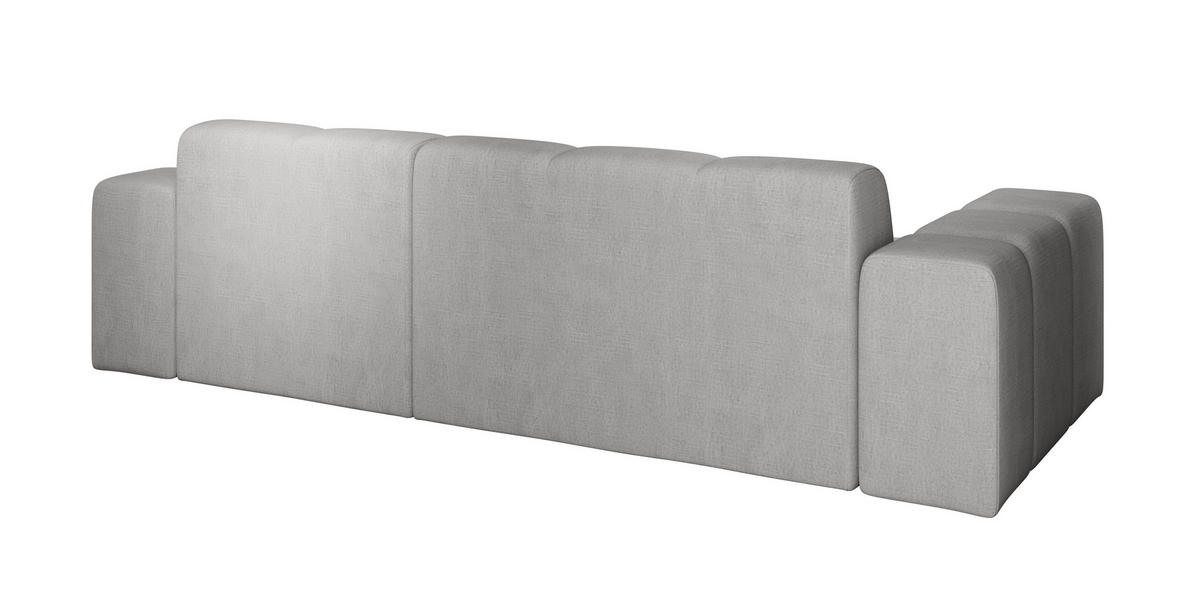 ECKSOFA Fogo ohne Schlaffuktion, L-Form, Sofa Links, Veloursstoff, 245x68x180 cm, Grau - Grau, Holz (180/245cm) - PROMETO Möbel