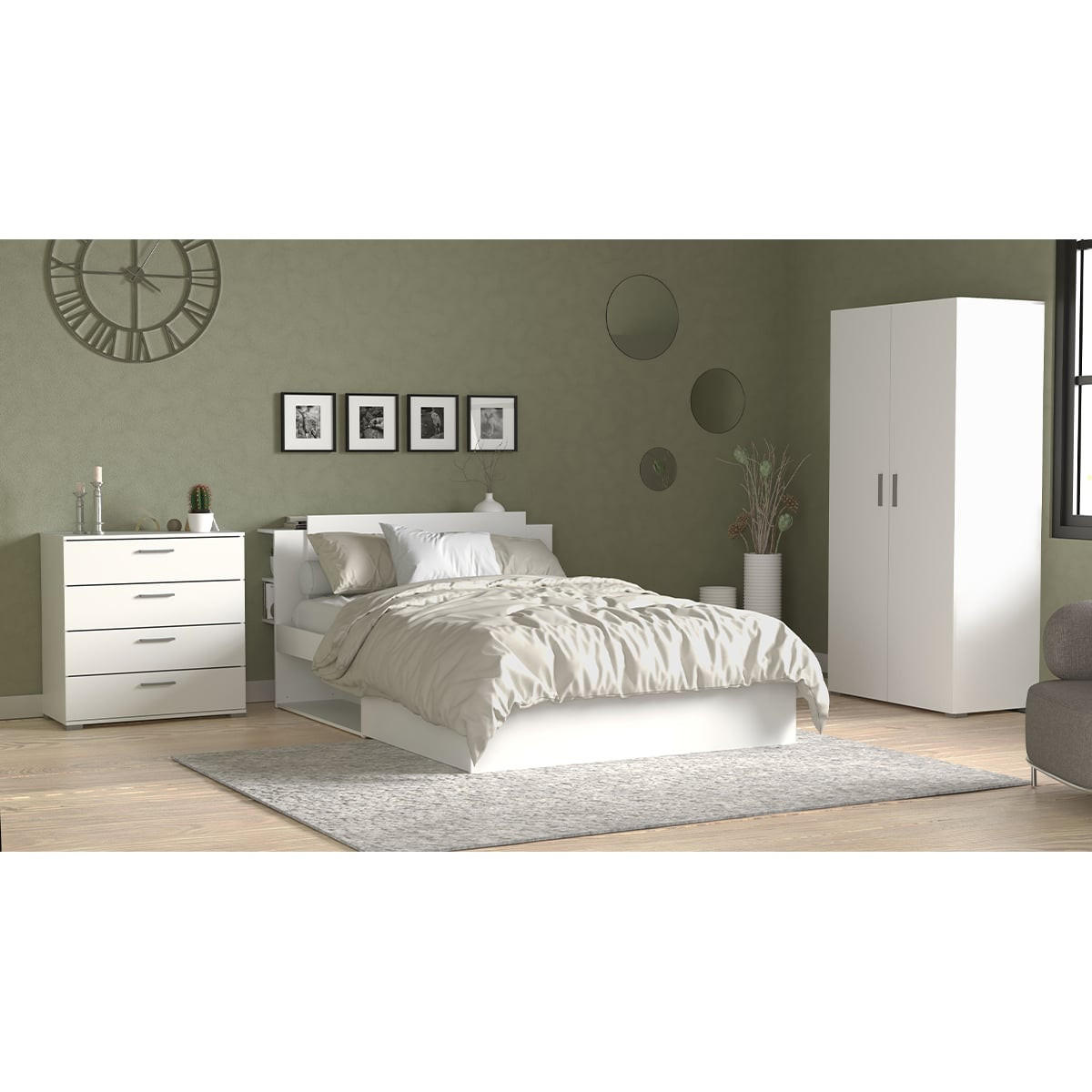 Thumbnail - Calicosy Kommode, Weiß, Holzwerkstoff, 41.9x82.6x79.7 cm, Wohnzimmer, Kommoden & Sideboards, Kommoden