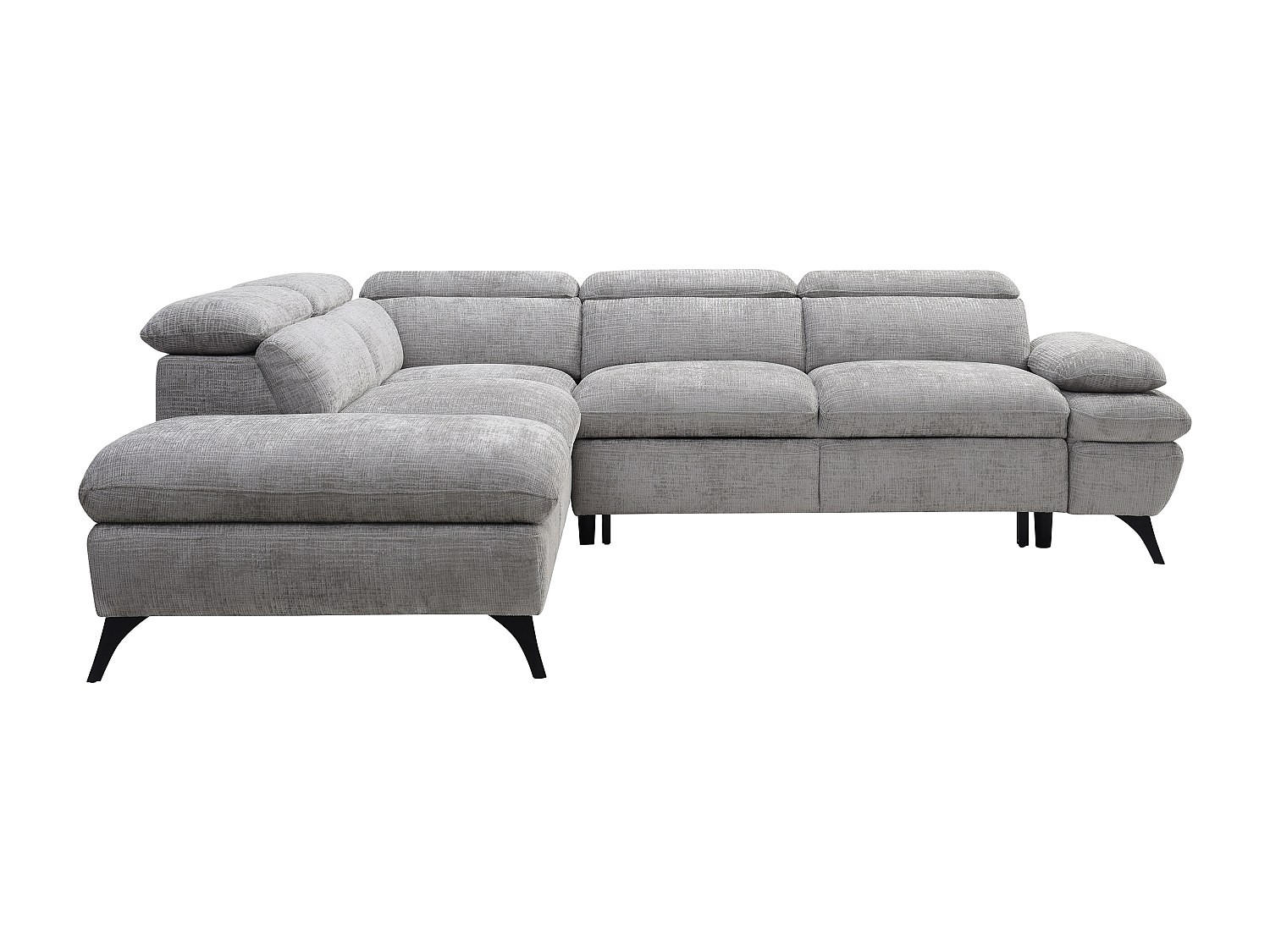 SCHLAFSOFA - 5 Personen - Stoff - Grau - - Grau, Textil (280/79/233cm) - Vente-Unique