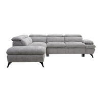 SCHLAFSOFA - 5 Personen - Stoff - Grau - - Grau, Textil (280/79/233cm) - Vente-Unique