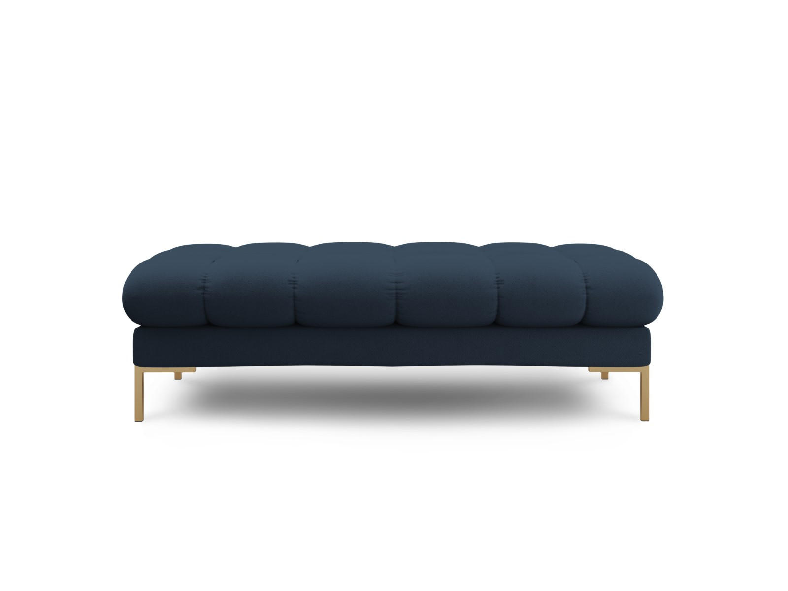 BANK Mamaia aus strukturiertem Stoff blau 2 Sitzplätze - Blau, Textil (133/41/62cm) - Micadoni