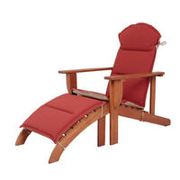 ADIRONDACK-STUHL Markus mit Auflage Eukalyptus Liegestuhl - Naturfarben, Holz (70/93/142cm) - DELUKE