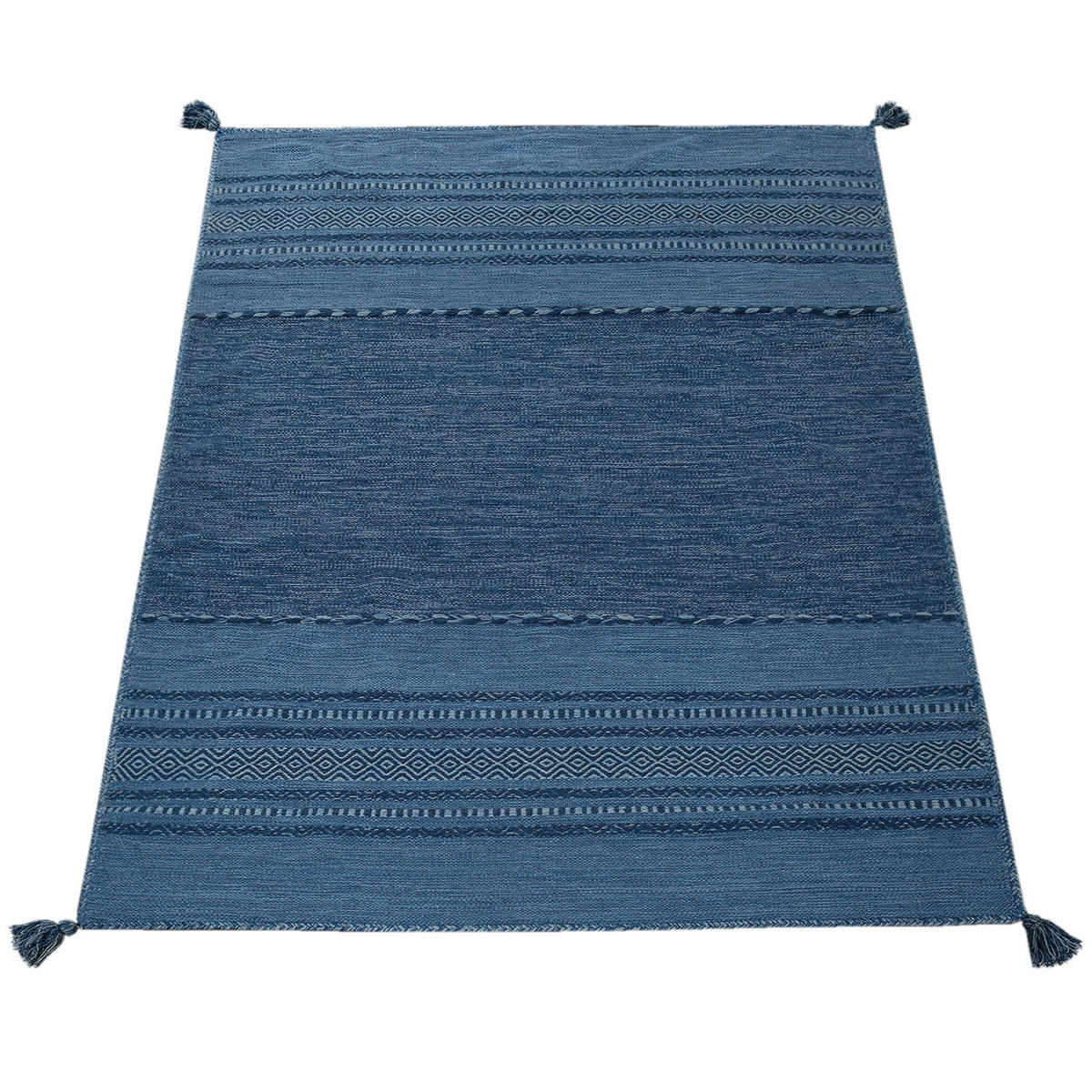 HOCHFLORTEPPICH 120/170 cm Kilim 217 - Blau, Textil (120/170cm) - Paco Home
