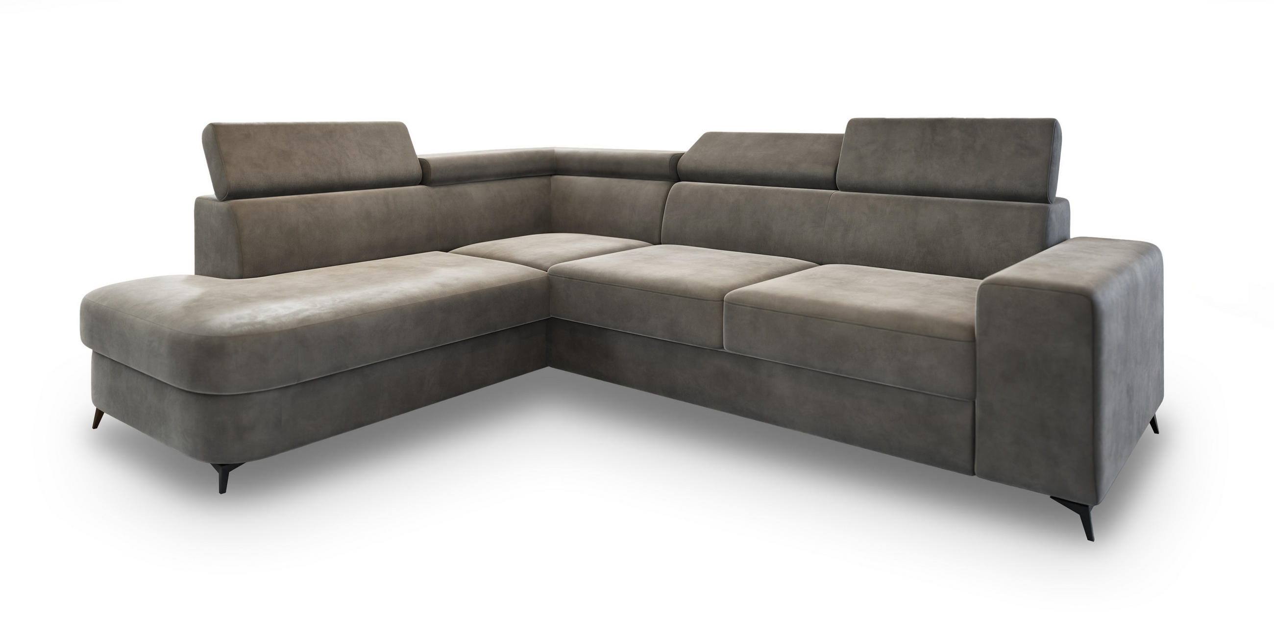 Masseno Ecksofa Grau 253x190 cm
