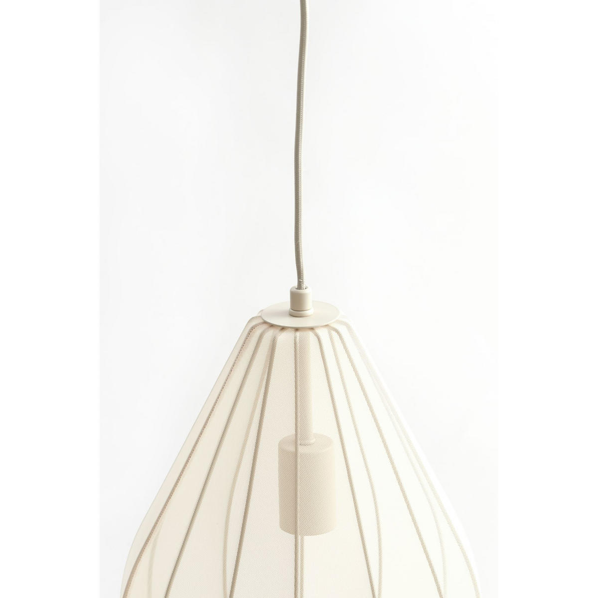PENDELLEUCHTE Itela Braun 28/28/40 cm - Braun, Textil (28/28/40cm) - Light & Living