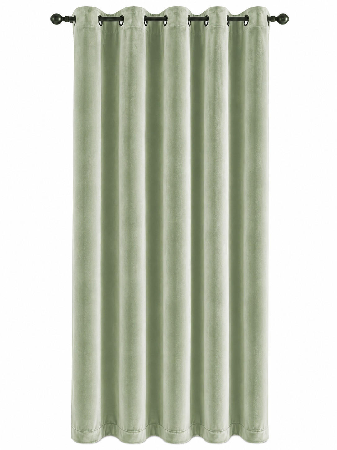 VORHANG Ösen Samt 300/245 cm Lindgrün - Hellgrün, Textil (300/245/245cm) - TiborTex