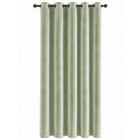 VORHANG Ösen Samt 300/245 cm Lindgrün - Hellgrün, Textil (300/245/245cm) - TiborTex