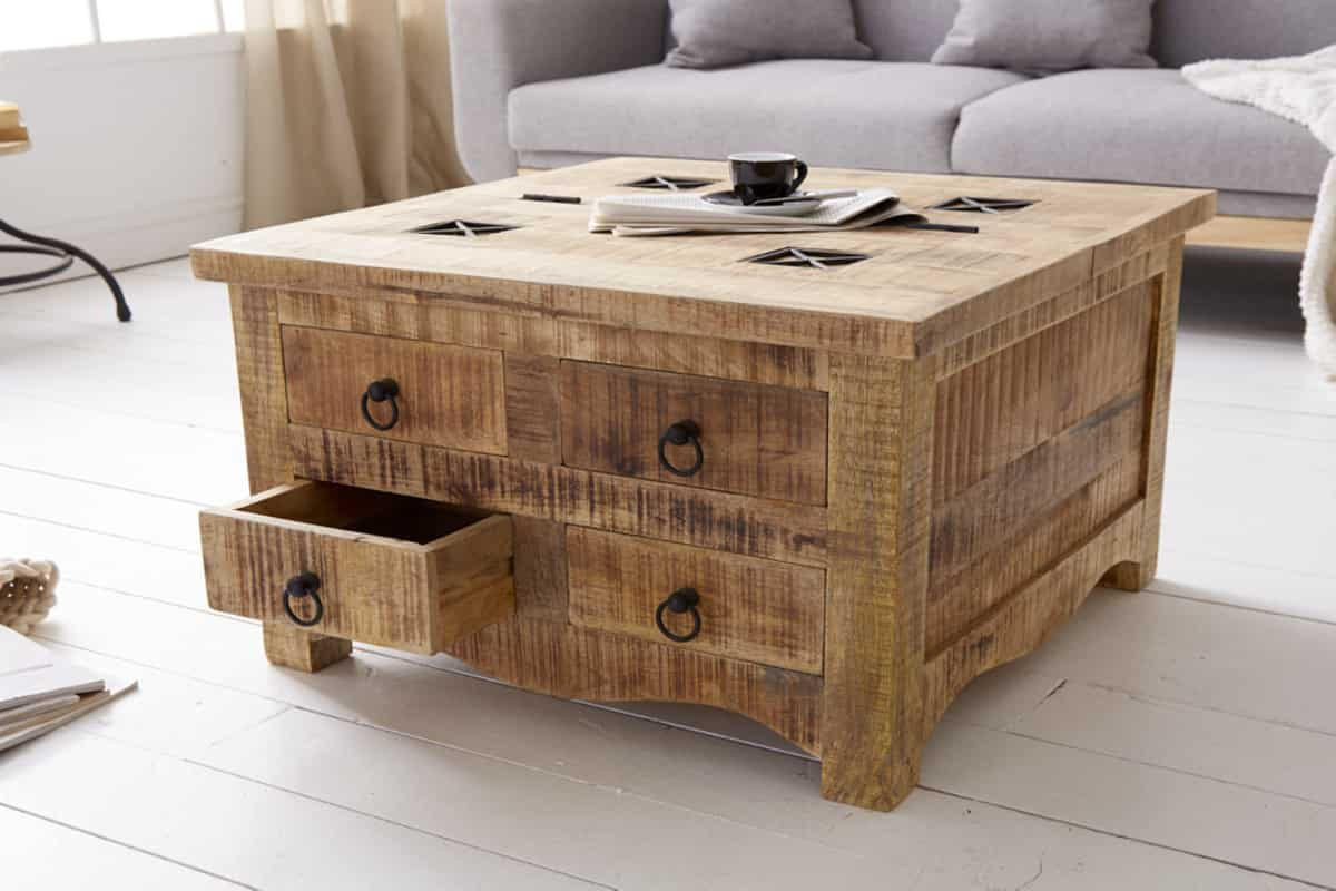 Thumbnail - riess-ambiente Couchtisch, Braun, Holz, Holz, Rechteckig,Rechteckig, 70x45x70 cm, Wohnzimmer, Wohnzimmertische, Couchtis...