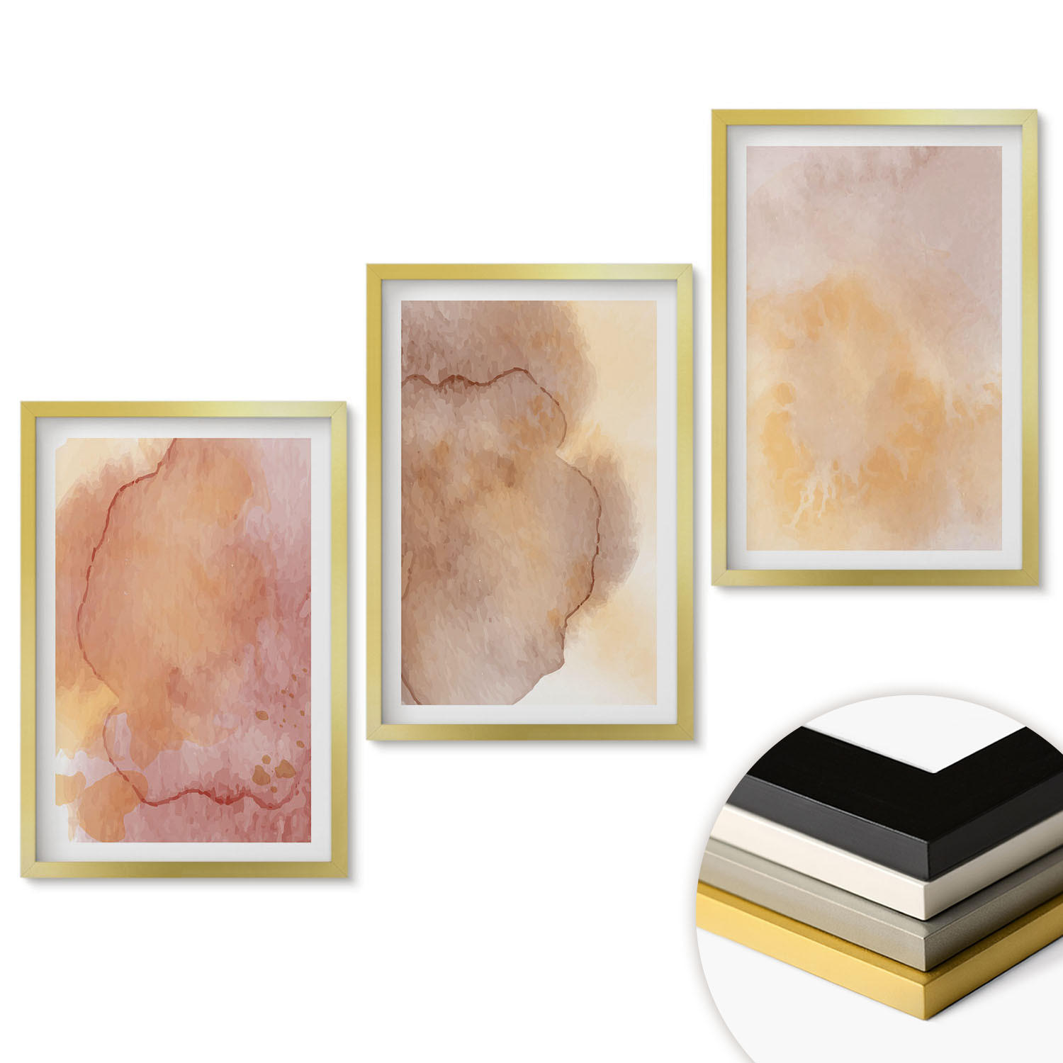ArtPrintCave Wandbilder Gold 40x60 cm