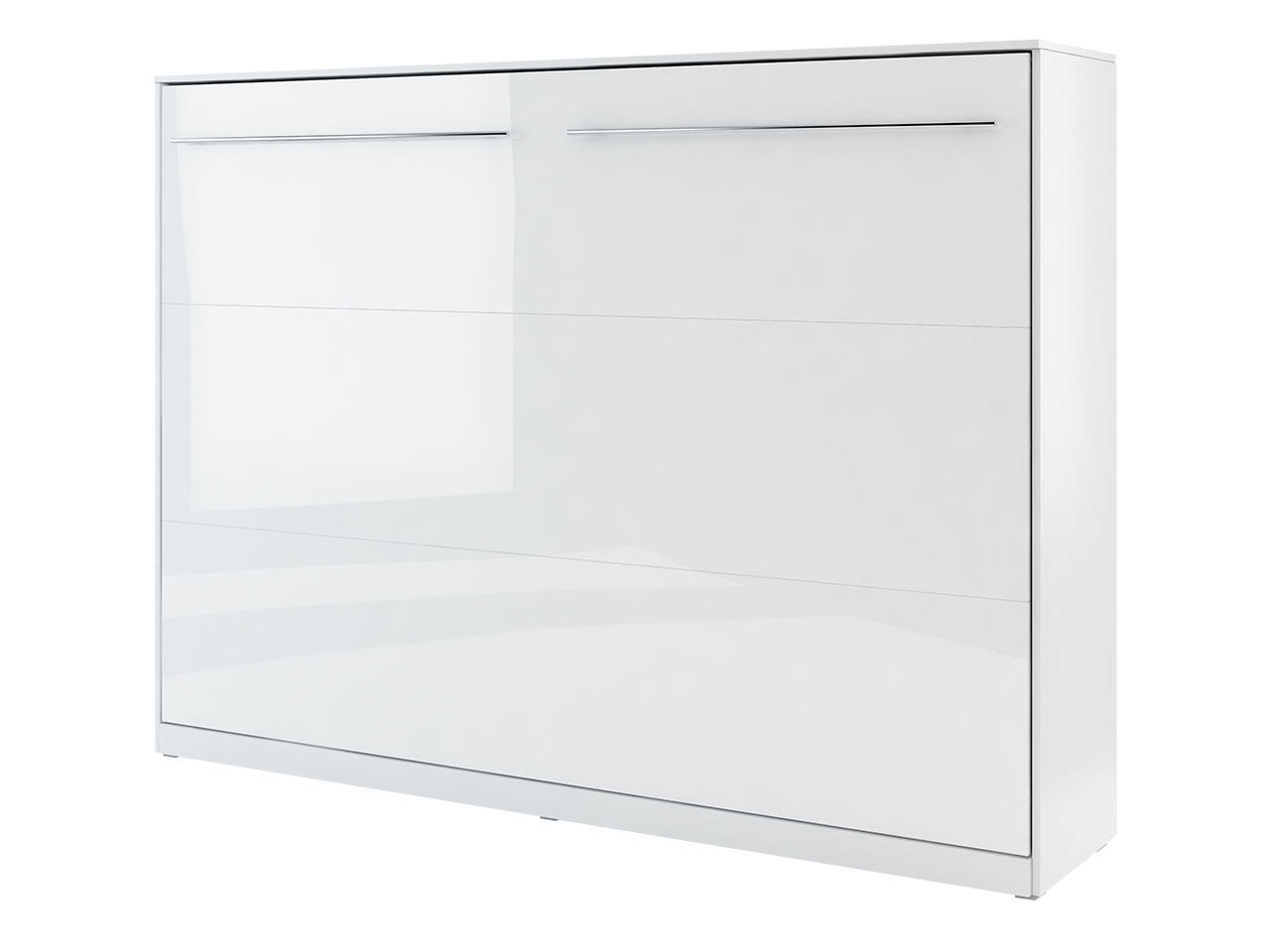 SCHRANKBETT Concept Pro II Horizontal - Weiß Hochglanz, Holzwerkstoff (140/200cm) - MIRJAN24