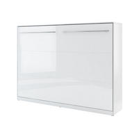 SCHRANKBETT Concept Pro II Horizontal - Weiß Hochglanz, Holzwerkstoff (140/200cm) - MIRJAN24