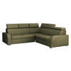 ECKSOFA Oslo 2rR2p - Silberfarben/Grün, Holz/Kunststoff (250/250cm) - MIRJAN24