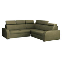 ECKSOFA Oslo 2rR2p - Silberfarben/Grün, Holz/Kunststoff (250/250cm) - MIRJAN24