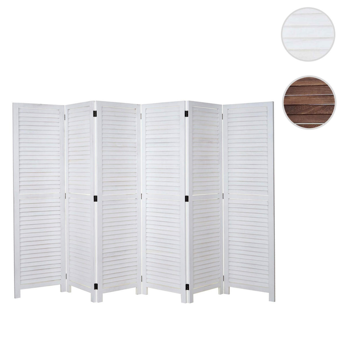 PARAVENT Weiß - Weiß, Holz (243/170/2cm) - MCW