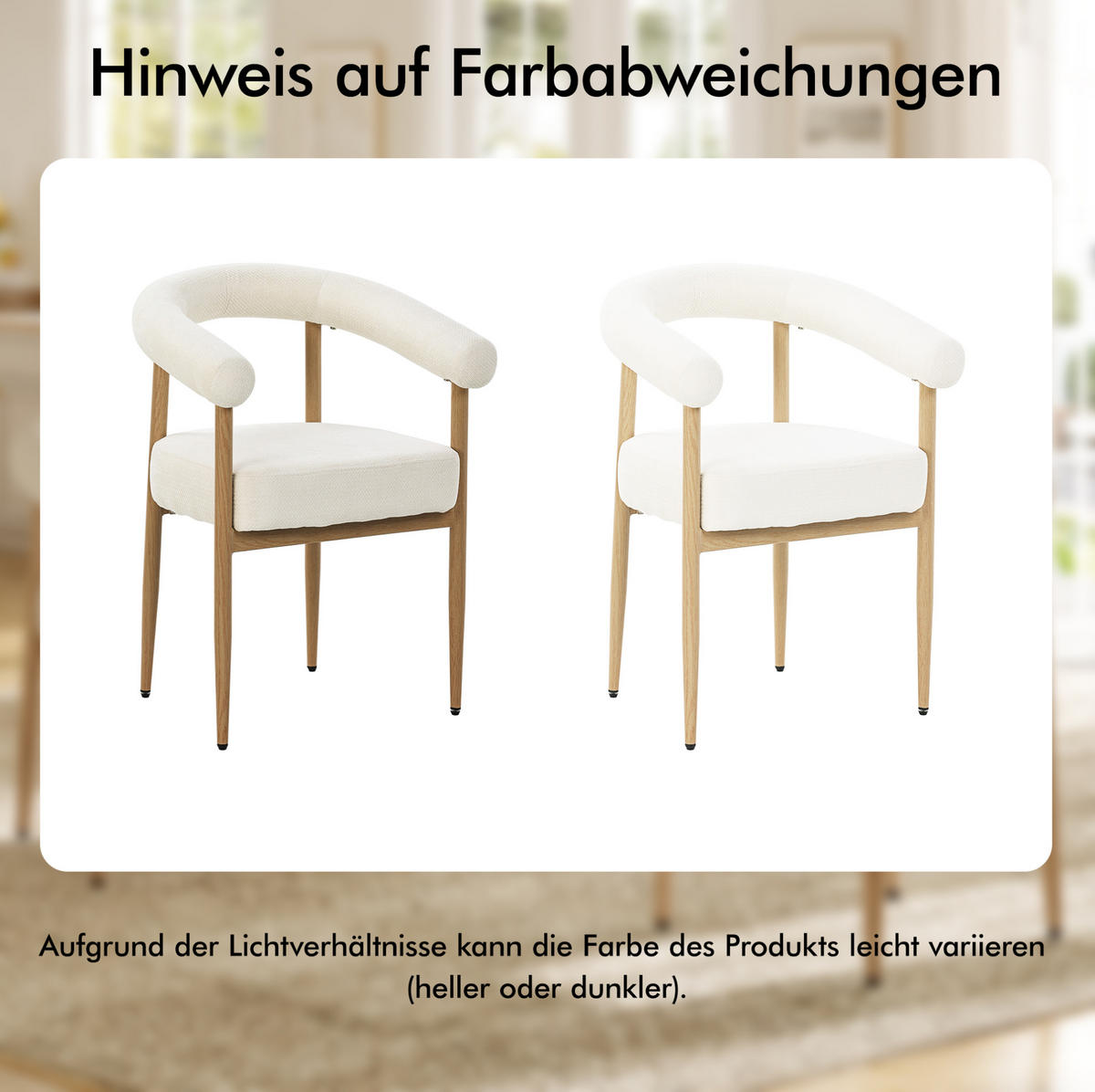 STUHL 4er-Set gepolstert Metallgestell White - Weiß, Holz (40.5/78/48.6cm) - Meubliv