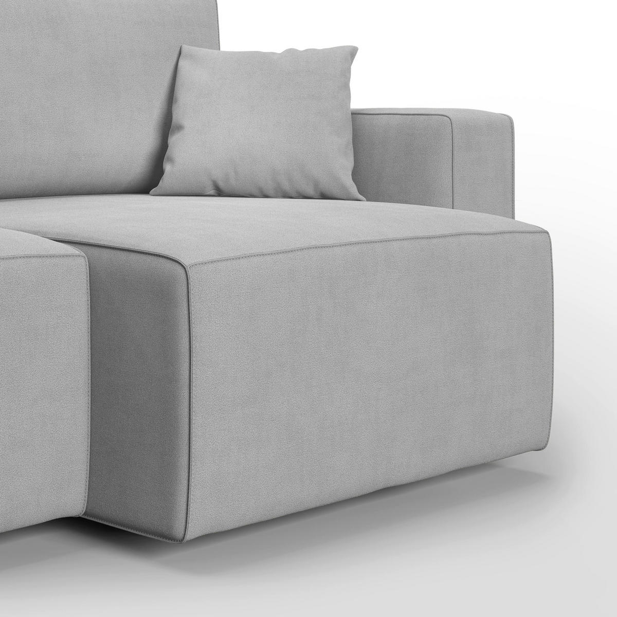 LINEARSOFA Morfeo - Hellgrau, Textil (180/86/99cm) - Divani.store