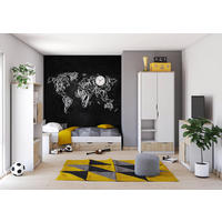 JUGENDZIMMER Zamiro in Weiß mit Artisan Eiche 5 teilig - Kinderzimmer Komplett Set - Weiß, Holzwerkstoff (80/200/120cm)