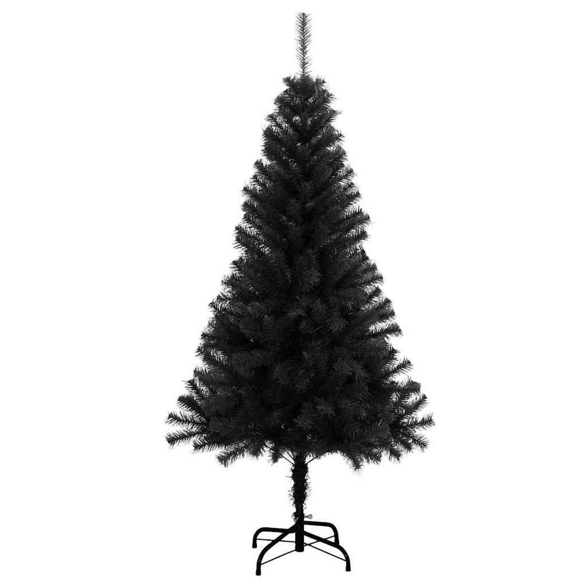WEIHNACHTSBAUM 75/75/150 cm Schwarz PVC - Schwarz, Kunststoff (150cm) - vidaXL