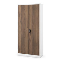 BÜRO-AKTENSCHRANK JAN H 195x90x40 cm - Nussbaumfarben/Weiß, Metall (90/195/40cm) - Jan Nowak